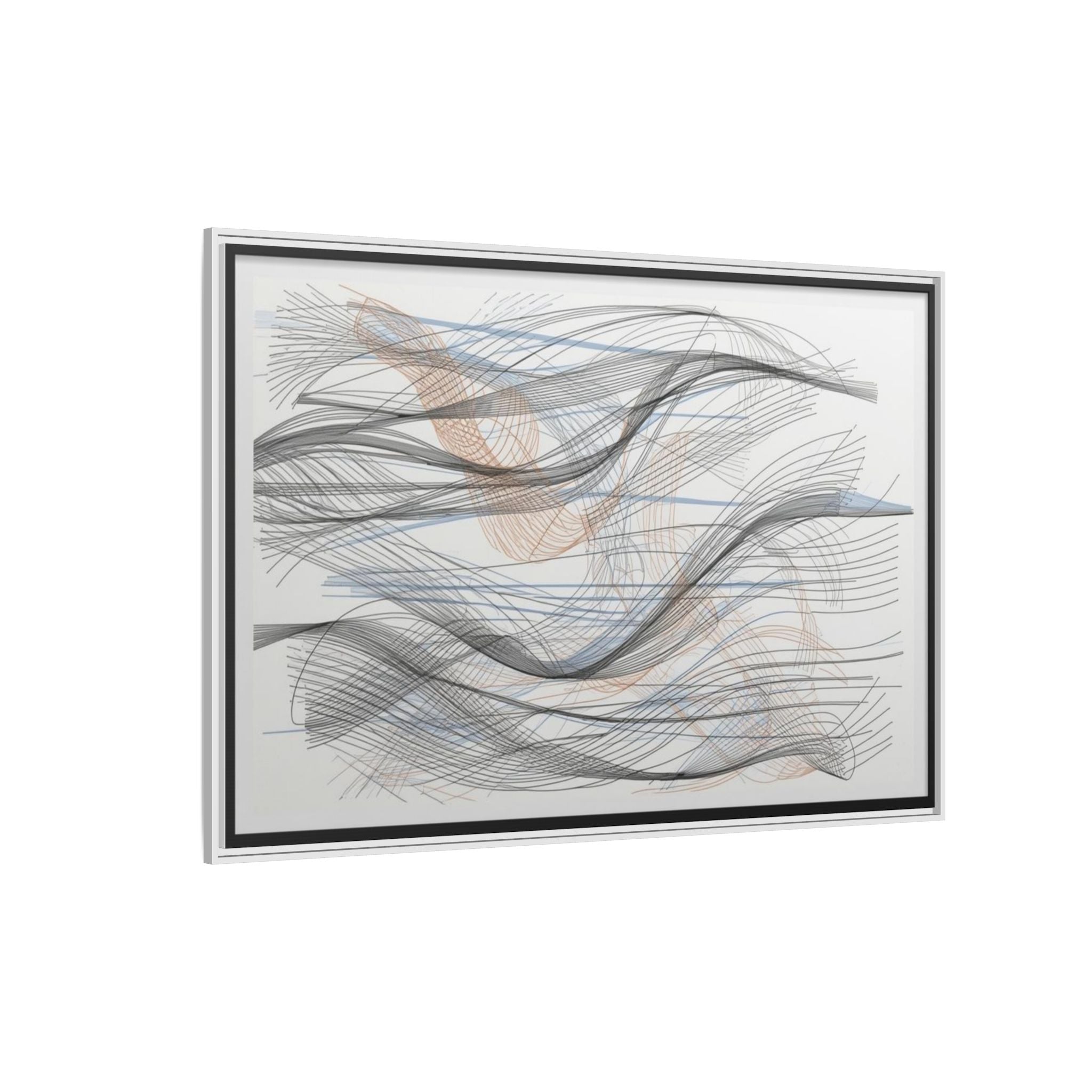 Abstract Wave Matte Canvas Print (Framed)