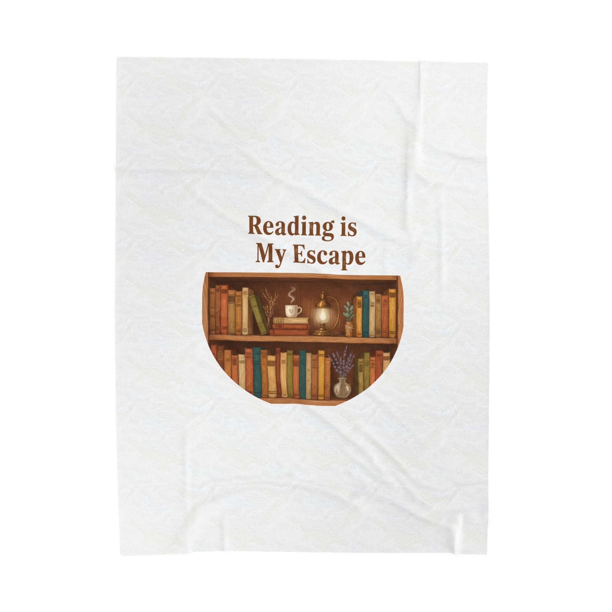 Reading Is My Escape Velveteen Blanket | book lover design, library aesthetic