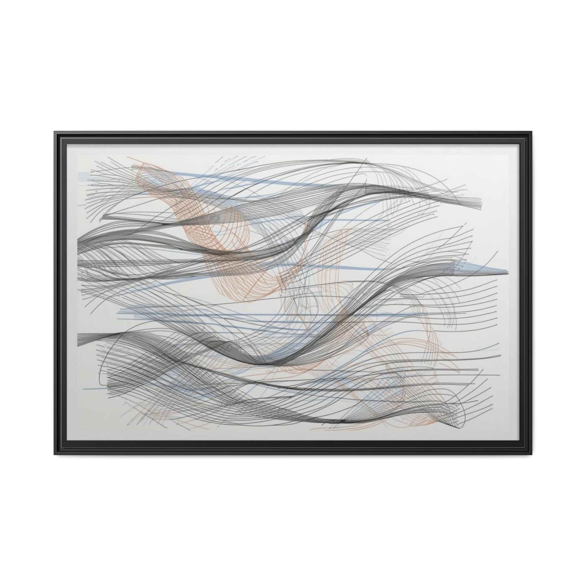 Abstract Wave Matte Canvas Print (Framed)