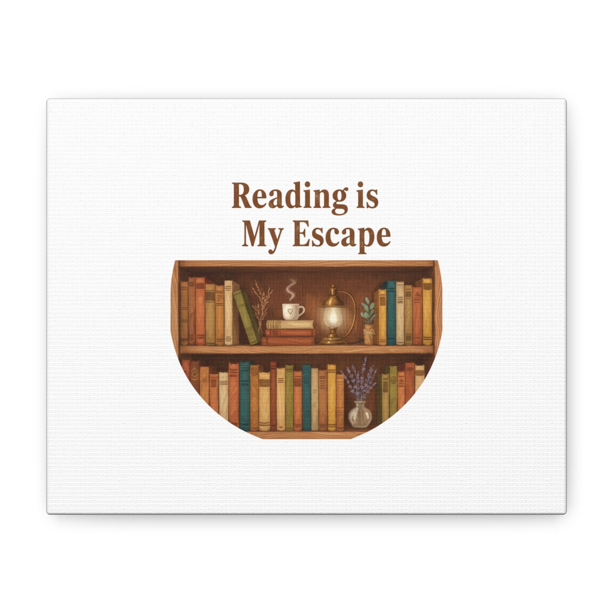 Reading Is My Escape Canvas | book lover design, library aesthetic