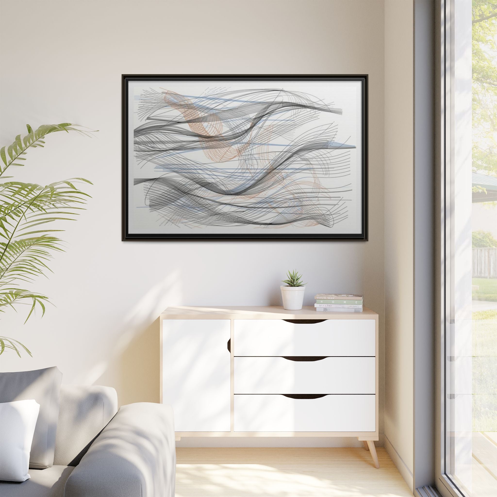 Abstract Wave Matte Canvas Print (Framed)
