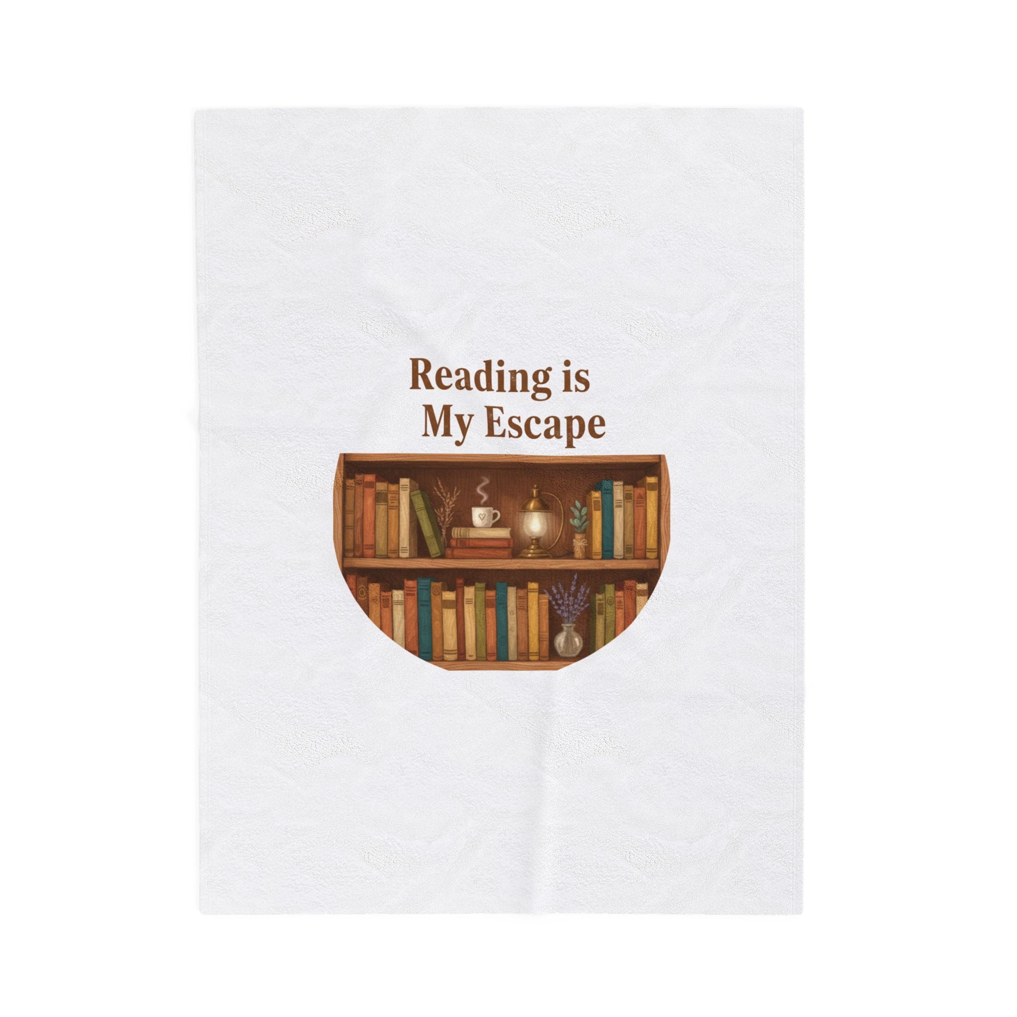 Reading Is My Escape Velveteen Blanket | book lover design, library aesthetic