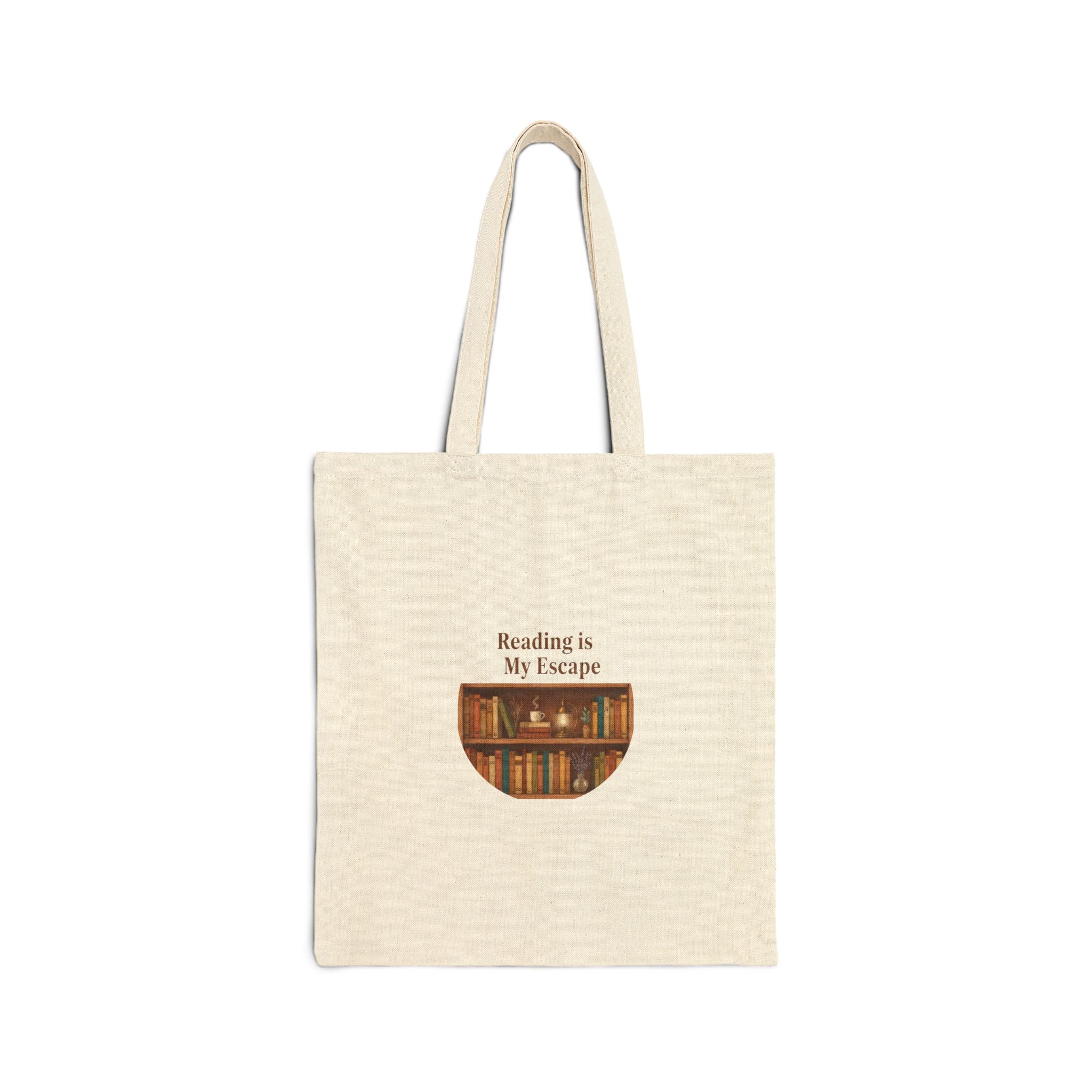 Reading is My Escape Tote | book lover design, library aesthetic