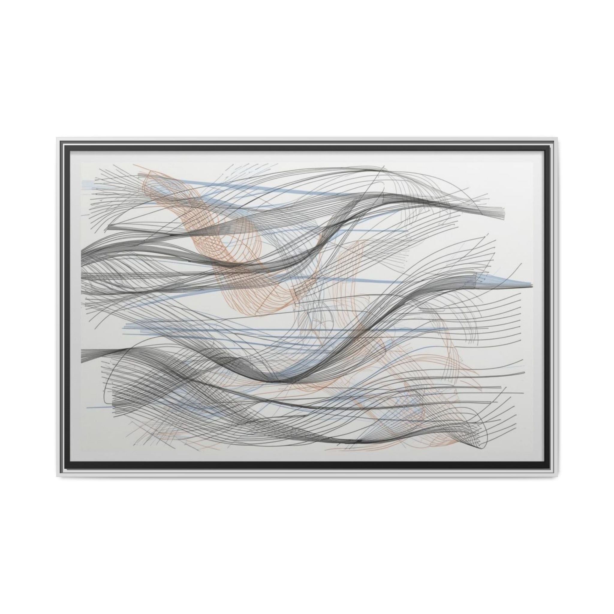 Abstract Wave Matte Canvas Print (Framed)